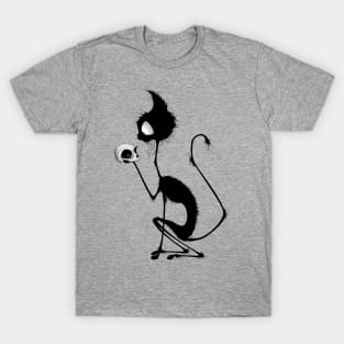 Cat Funny Shakespeare Parody Skinny Character "To Be or not to Be" T-Shirt